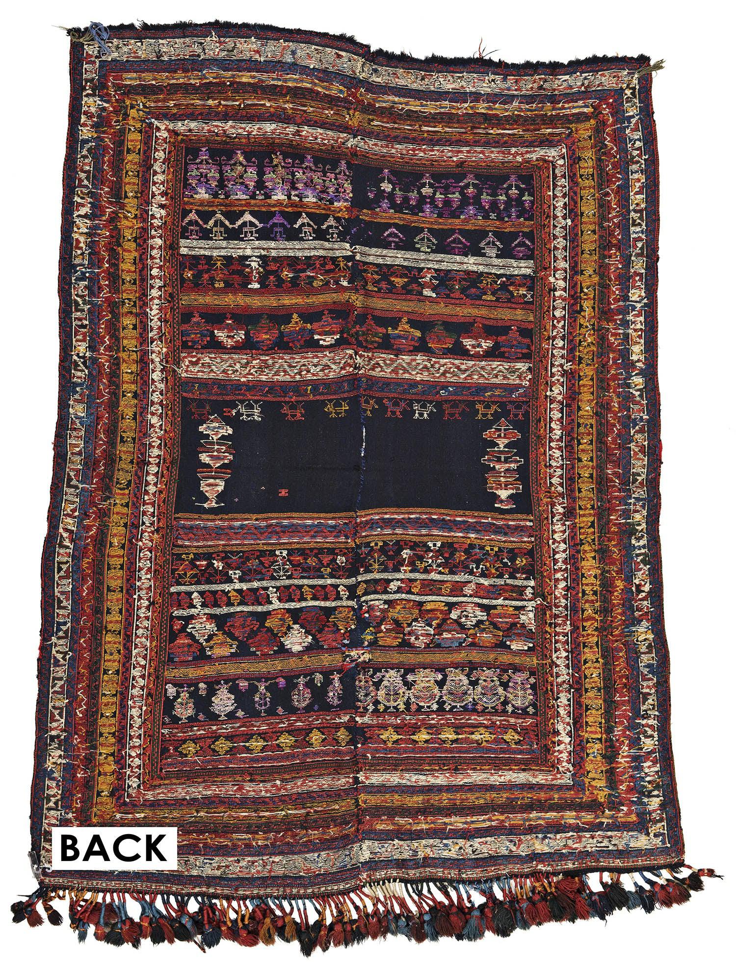 1678 Antique Afshar Soumac Kilim Rug-WOVENSOULS Antique Textiles & Art Gallery