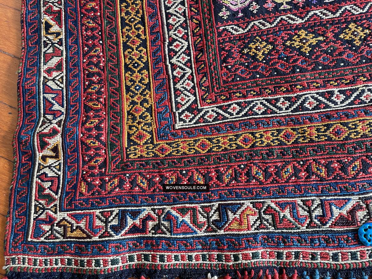 1678 Antique Afshar Soumac Kilim Rug-WOVENSOULS Antique Textiles & Art Gallery