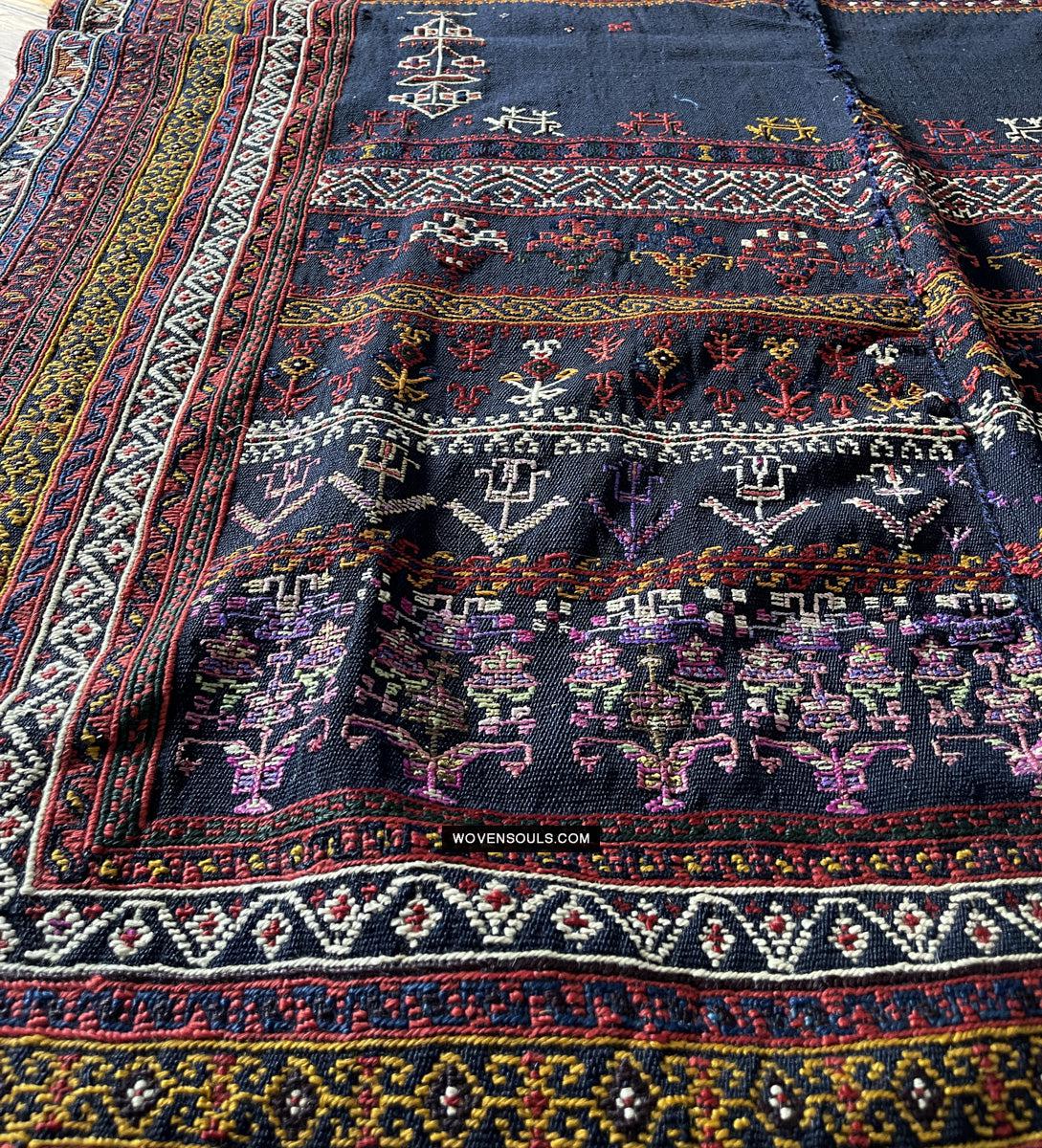 1678 Antique Afshar Soumac Kilim Rug-WOVENSOULS Antique Textiles & Art Gallery