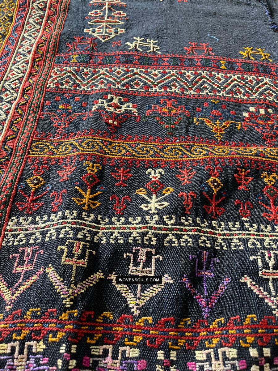 1678 Antique Afshar Soumac Kilim Rug-WOVENSOULS Antique Textiles & Art Gallery
