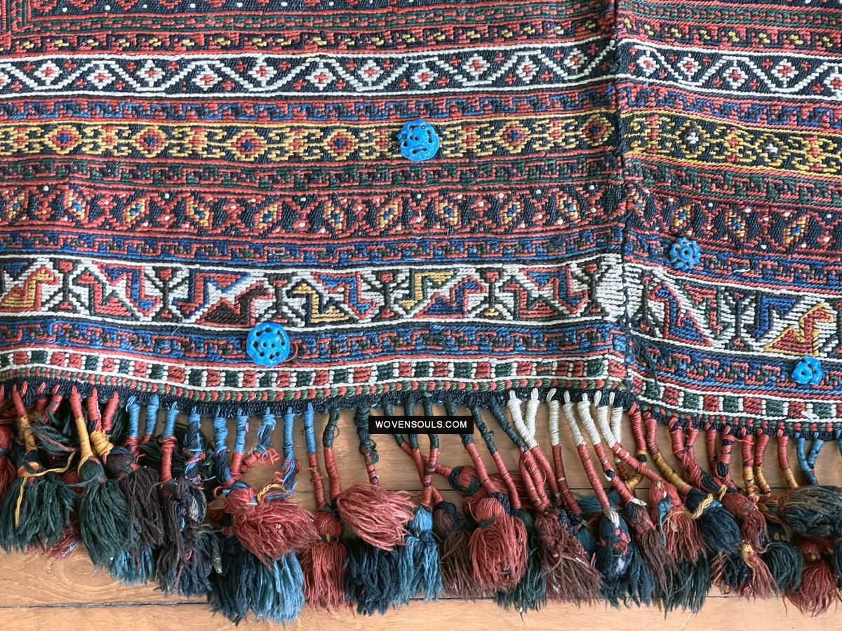 1678 Antique Afshar Soumac Kilim Rug-WOVENSOULS Antique Textiles & Art Gallery