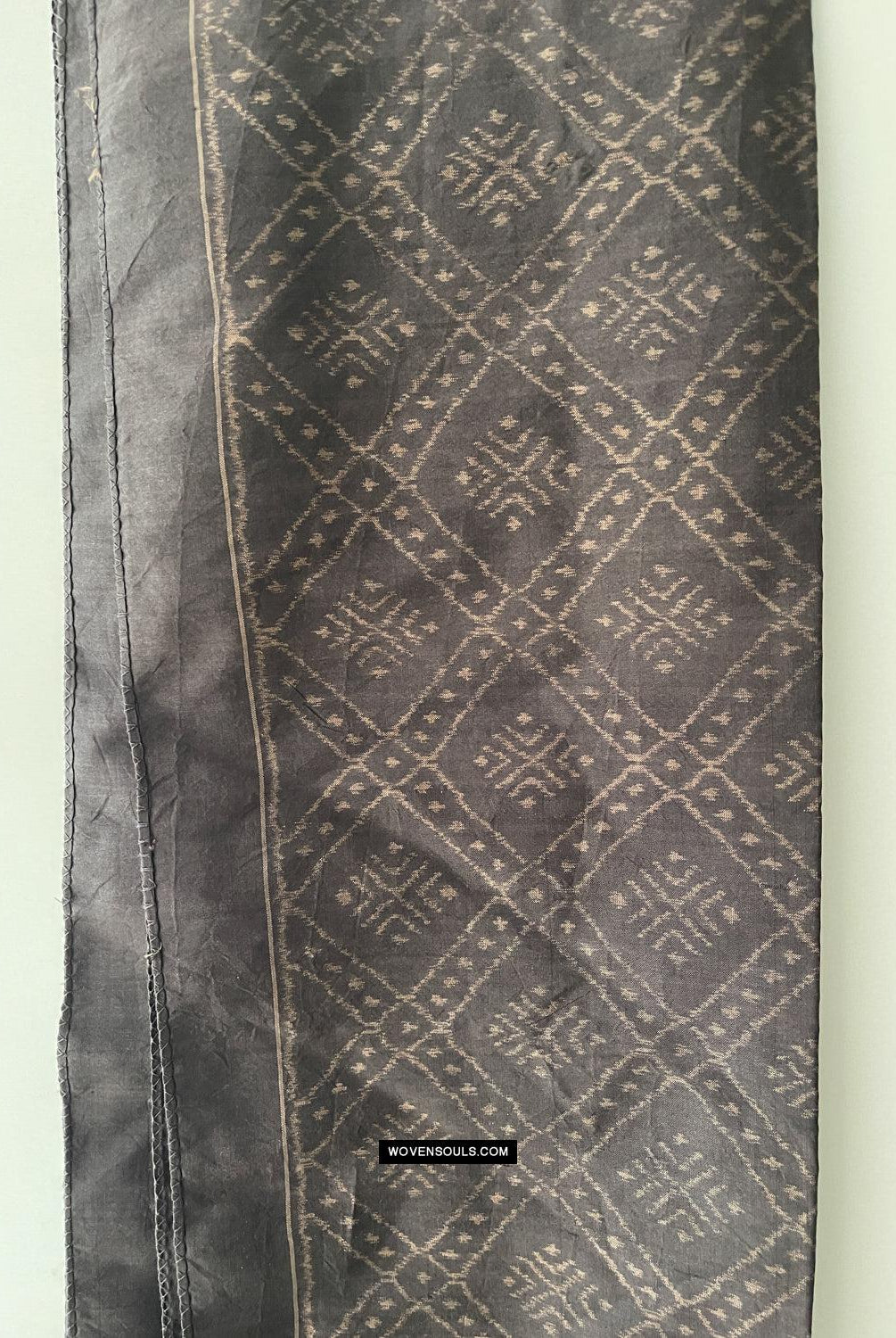 1679 Handgewebter Seiden-Ikat-Schal-Schal-WOVENSOULS Galerie für antike Textilien und Kunst