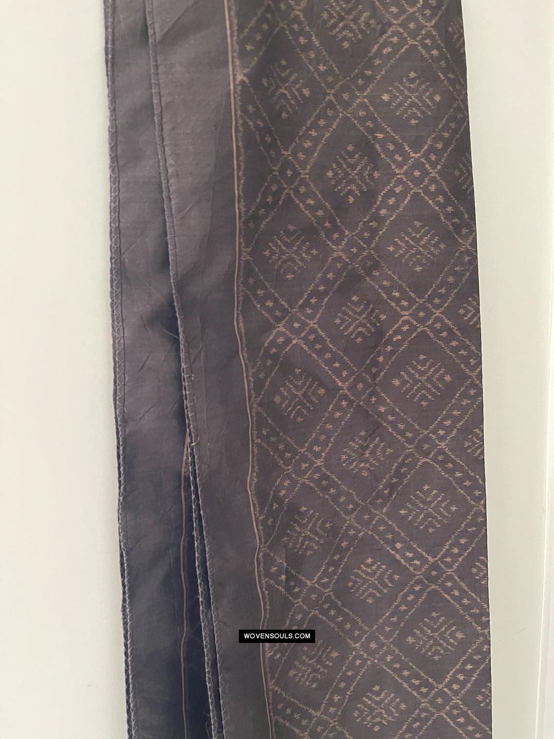 1679 Handwoven Silk Ikat Scarf Shawl-WOVENSOULS Antique Textiles & Art Gallery
