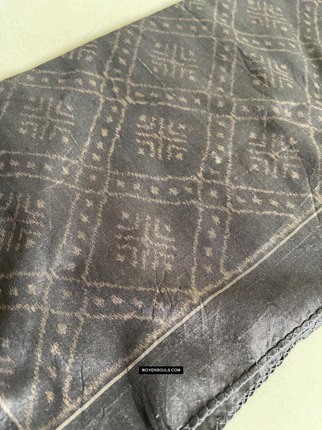 1679 Handwoven Silk Ikat Scarf Shawl-WOVENSOULS Antique Textiles & Art Gallery