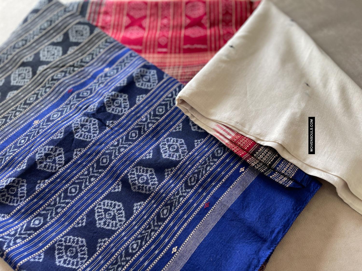 1680 Ikat Cotton Handloom Sari Orissa-WOVENSOULS Antique Textiles & Art Gallery