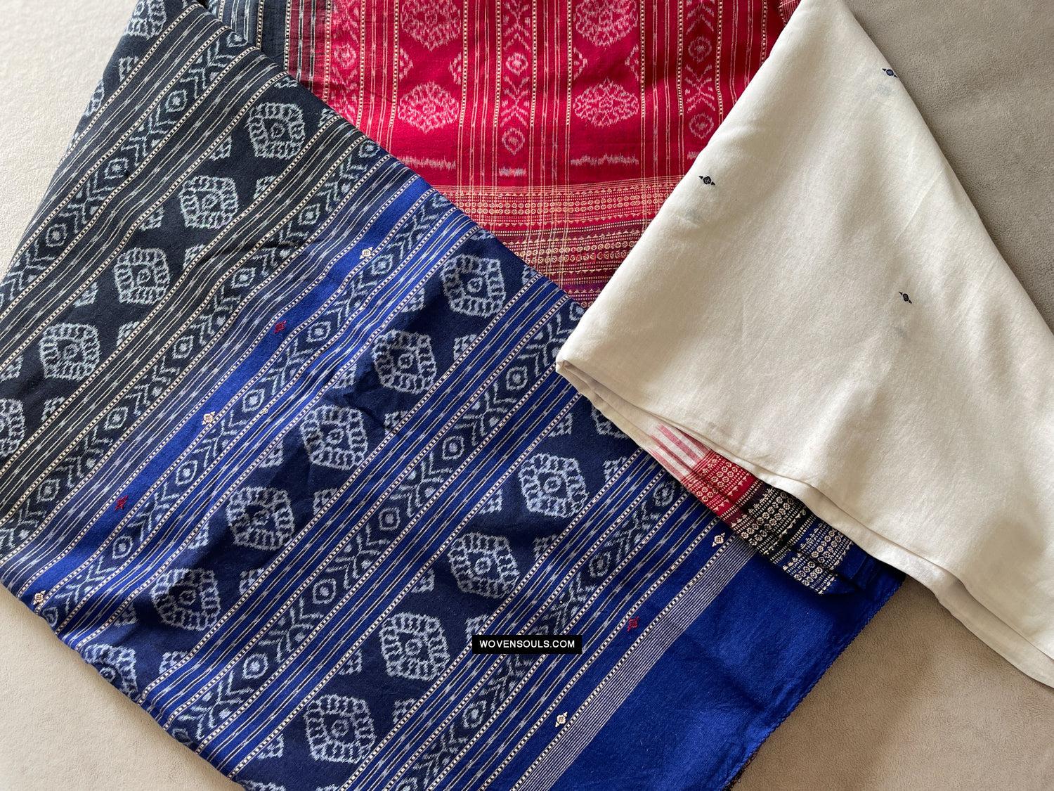 1680 Ikat Cotton Handloom Sari Orissa-WOVENSOULS Antique Textiles & Art Gallery