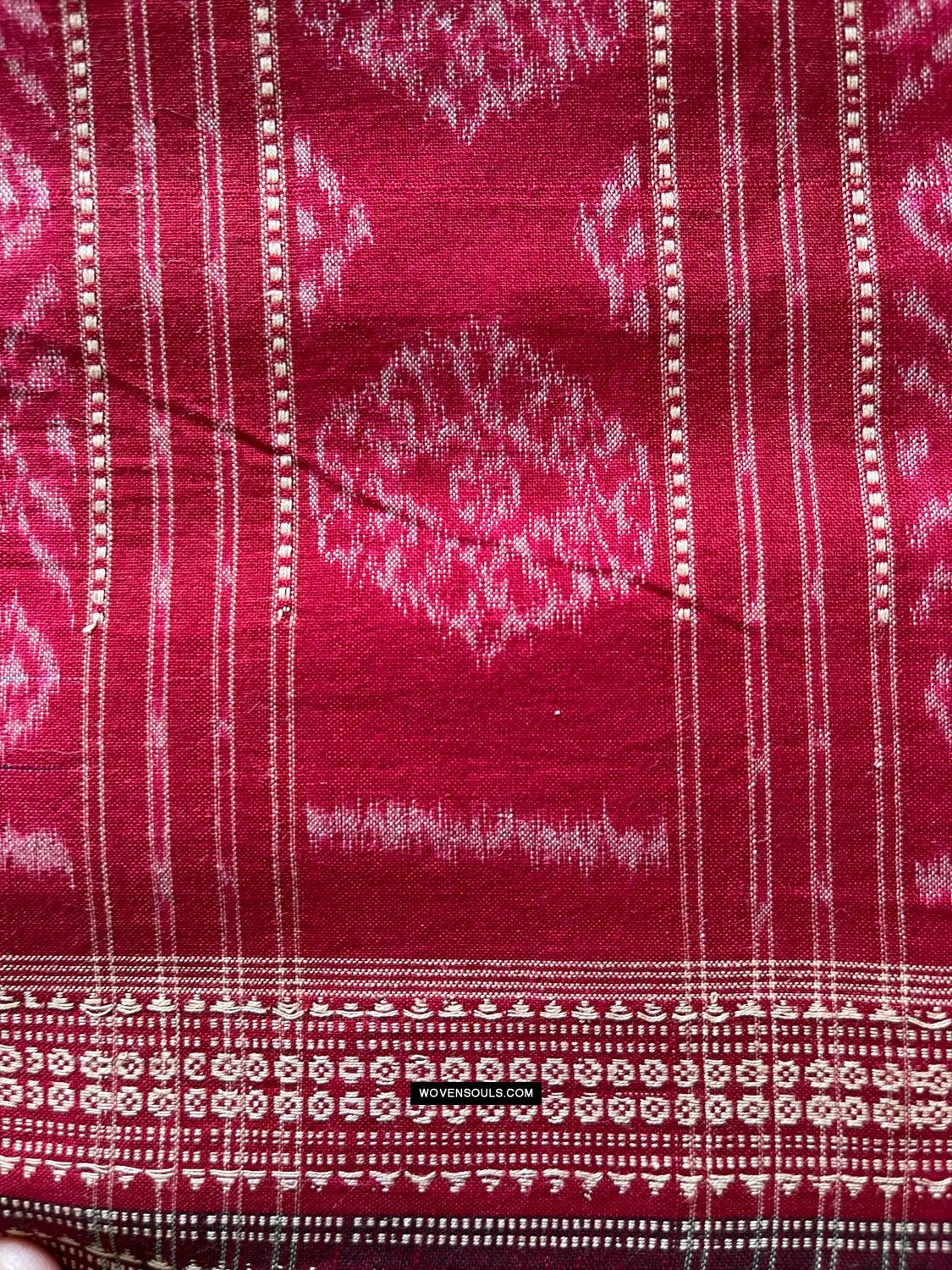 1680 Ikat Cotton Handloom Sari Orissa-WOVENSOULS Antique Textiles & Art Gallery