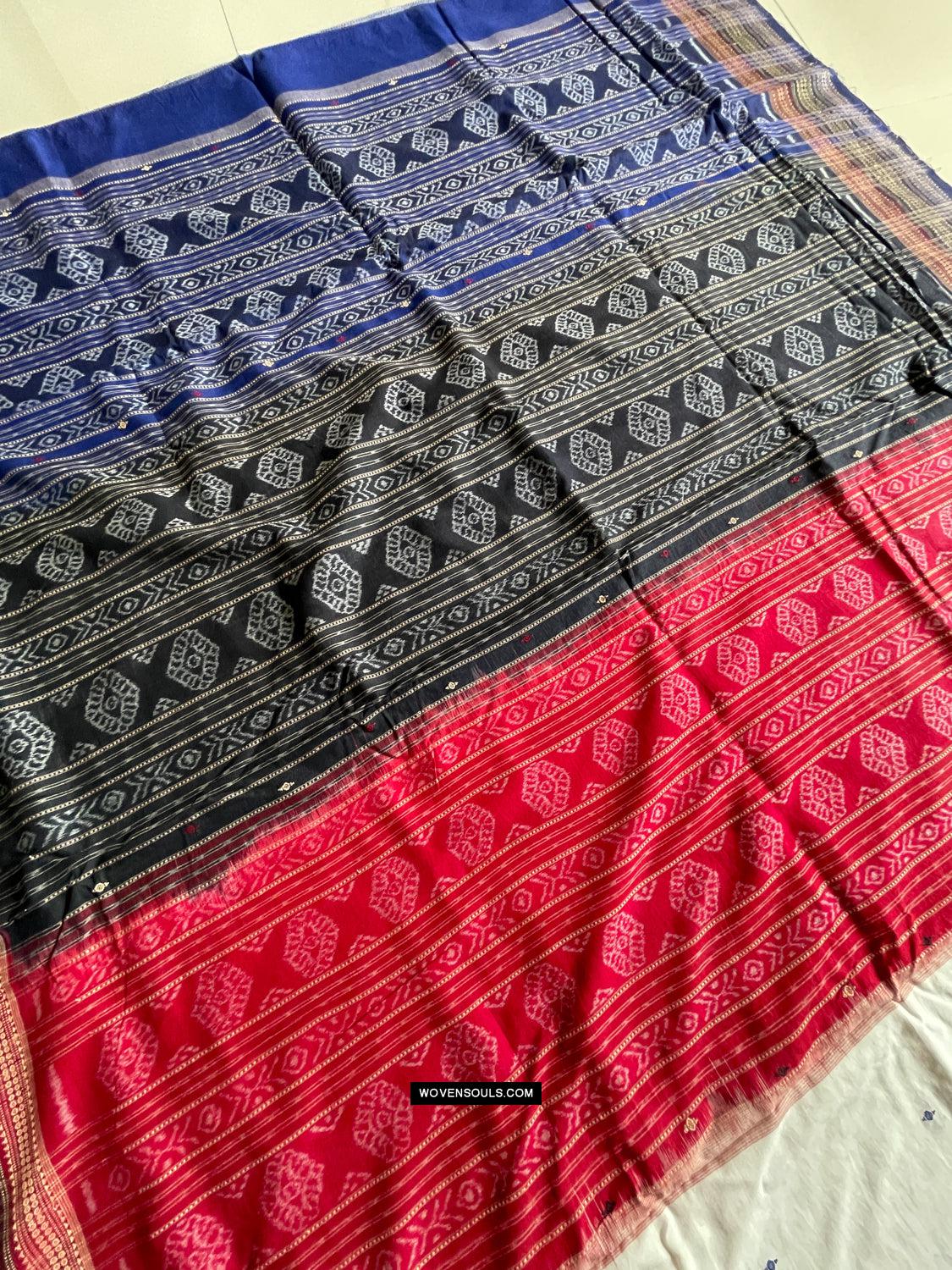 1680 Ikat Cotton Handloom Sari Orissa-WOVENSOULS Antique Textiles & Art Gallery