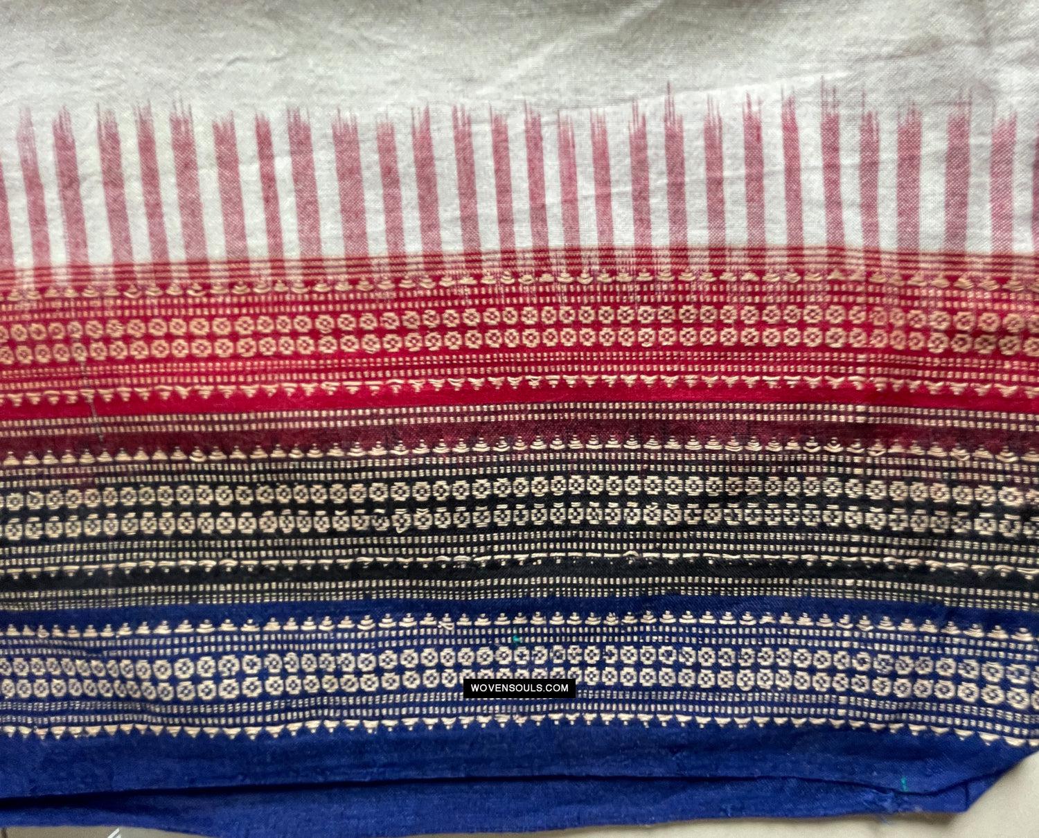 1680 Ikat Cotton Handloom Sari Orissa-WOVENSOULS Antique Textiles & Art Gallery