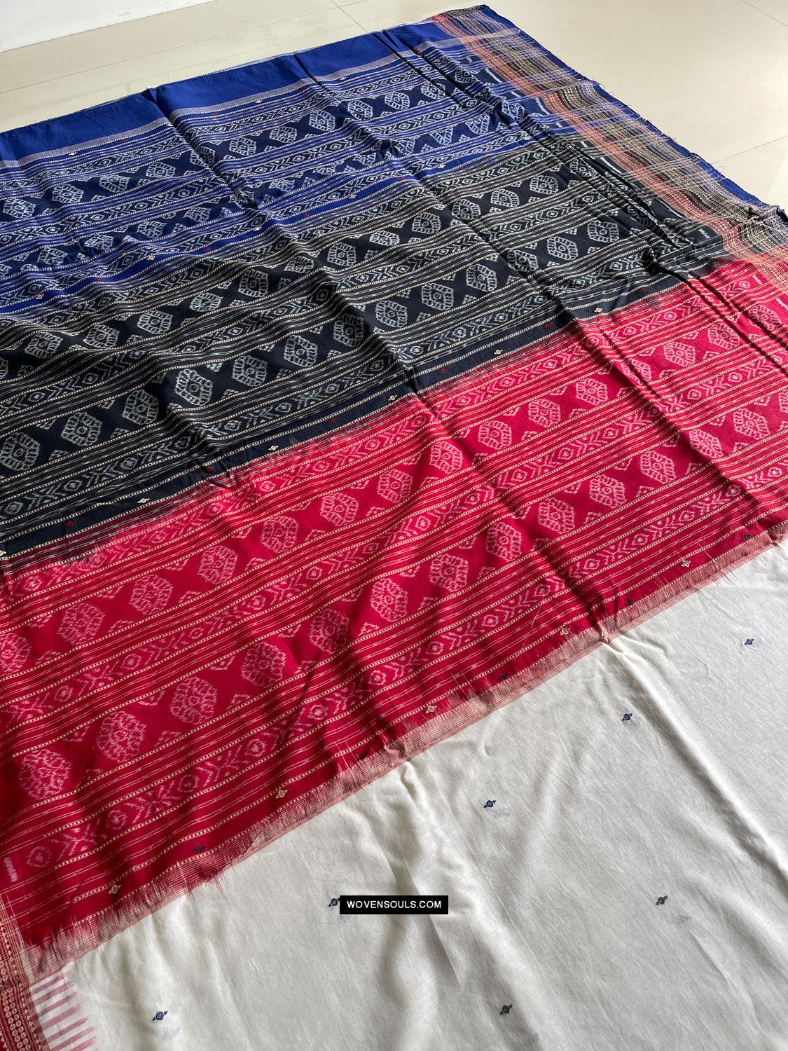 1680 Ikat Cotton Handloom Sari Orissa-WOVENSOULS Antique Textiles & Art Gallery