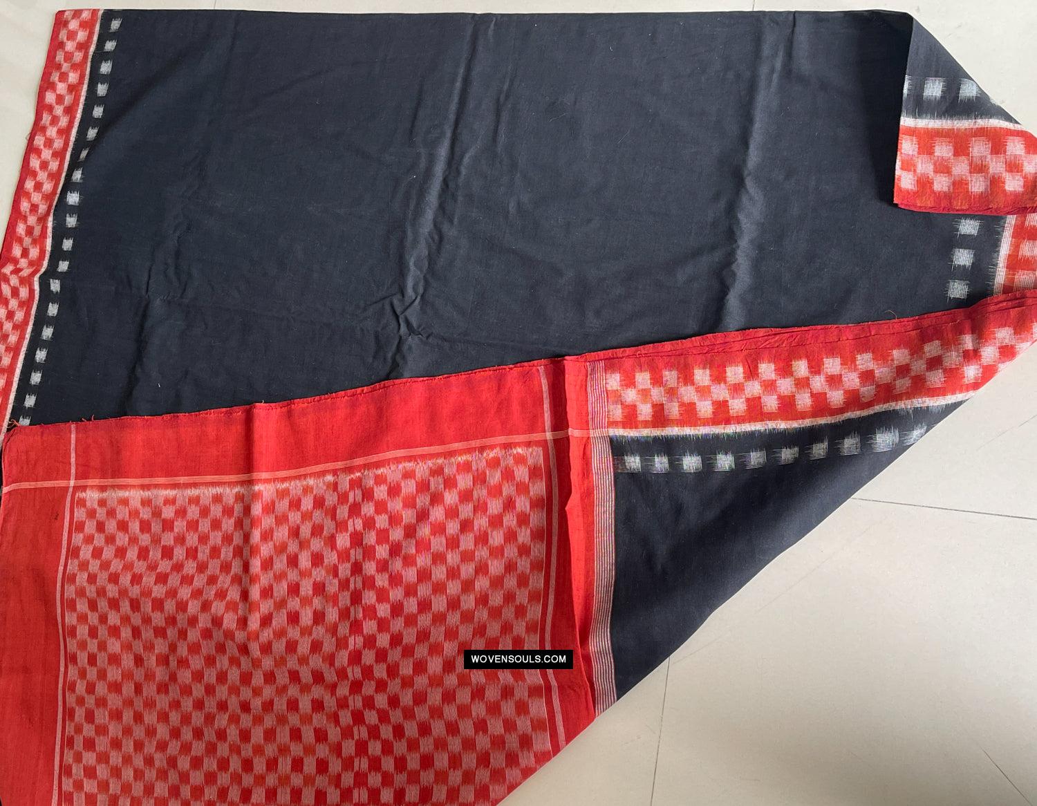 1681 Ikat Cotton Handloom Sari Pochampally-WOVENSOULS Antique Textiles & Art Gallery