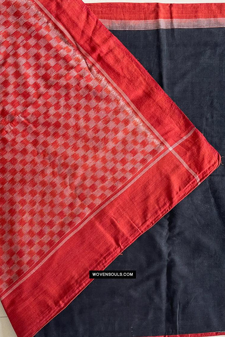 1681 Handwebstuhl aus Ikat-Baumwolle Sari Pochampally-WOVENSOULS Galerie für antike Textilien und Kunst