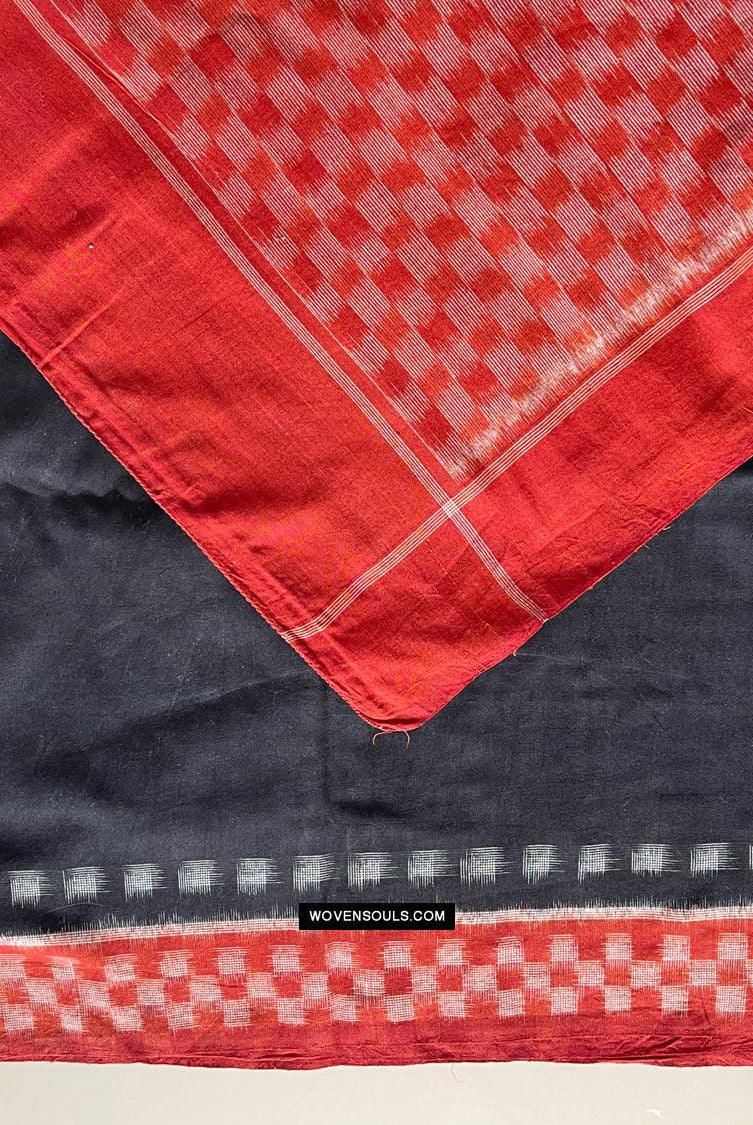 1681 Handwebstuhl aus Ikat-Baumwolle Sari Pochampally-WOVENSOULS Galerie für antike Textilien und Kunst