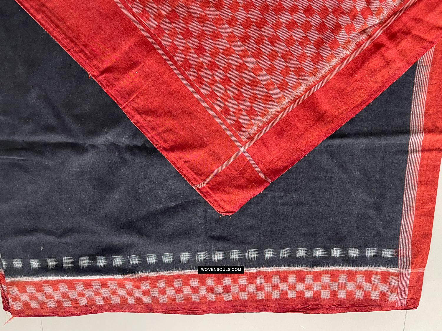 1681 Ikat Cotton Handloom Sari Pochampally-WOVENSOULS Antique Textiles & Art Gallery