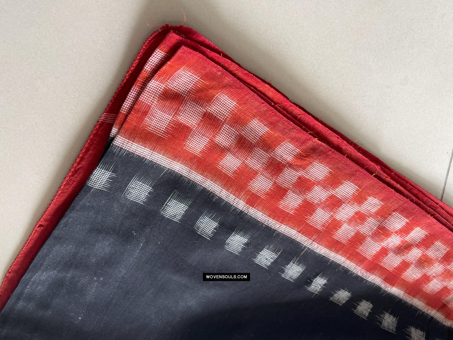 1681 Ikat Cotton Handloom Sari Pochampally-WOVENSOULS Antique Textiles & Art Gallery