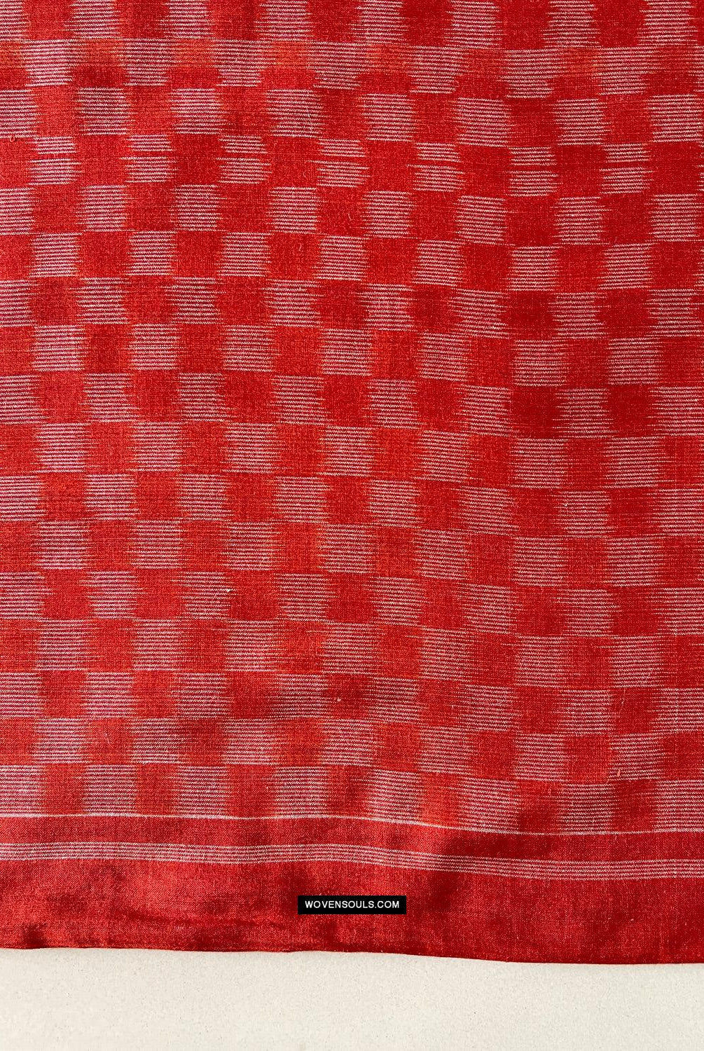 1681 Handwebstuhl aus Ikat-Baumwolle Sari Pochampally-WOVENSOULS Galerie für antike Textilien und Kunst