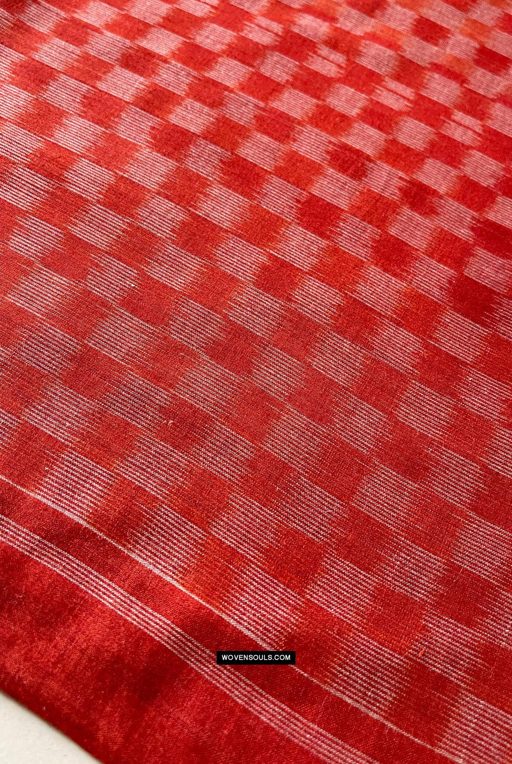 1681 Handwebstuhl aus Ikat-Baumwolle Sari Pochampally-WOVENSOULS Galerie für antike Textilien und Kunst
