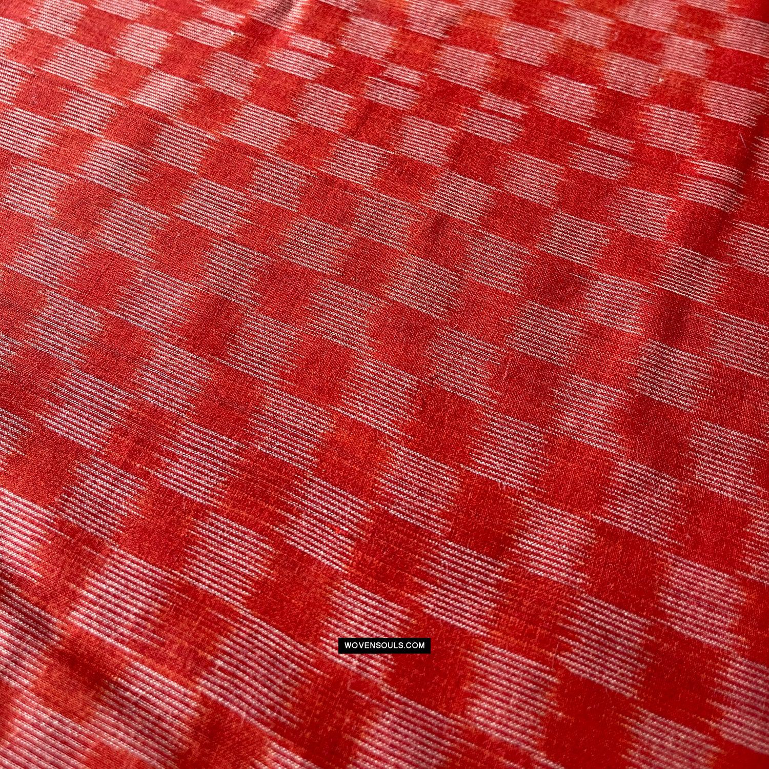 1681 Ikat Cotton Handloom Sari Pochampally-WOVENSOULS Antique Textiles & Art Gallery