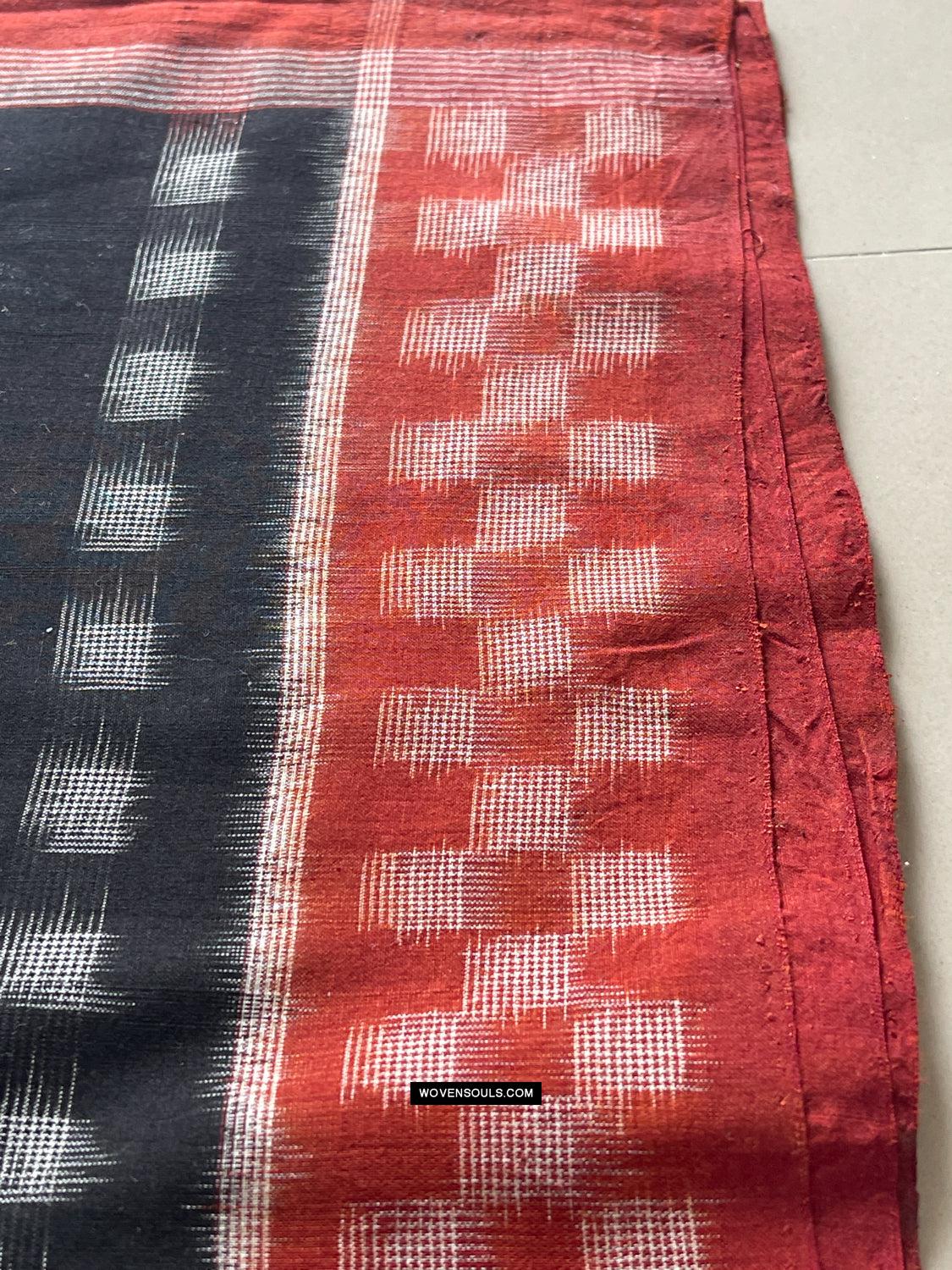 1681 Ikat Cotton Handloom Sari Pochampally-WOVENSOULS Antique Textiles & Art Gallery