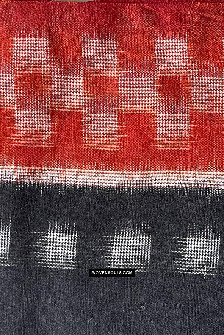 1681 Handwebstuhl aus Ikat-Baumwolle Sari Pochampally-WOVENSOULS Galerie für antike Textilien und Kunst
