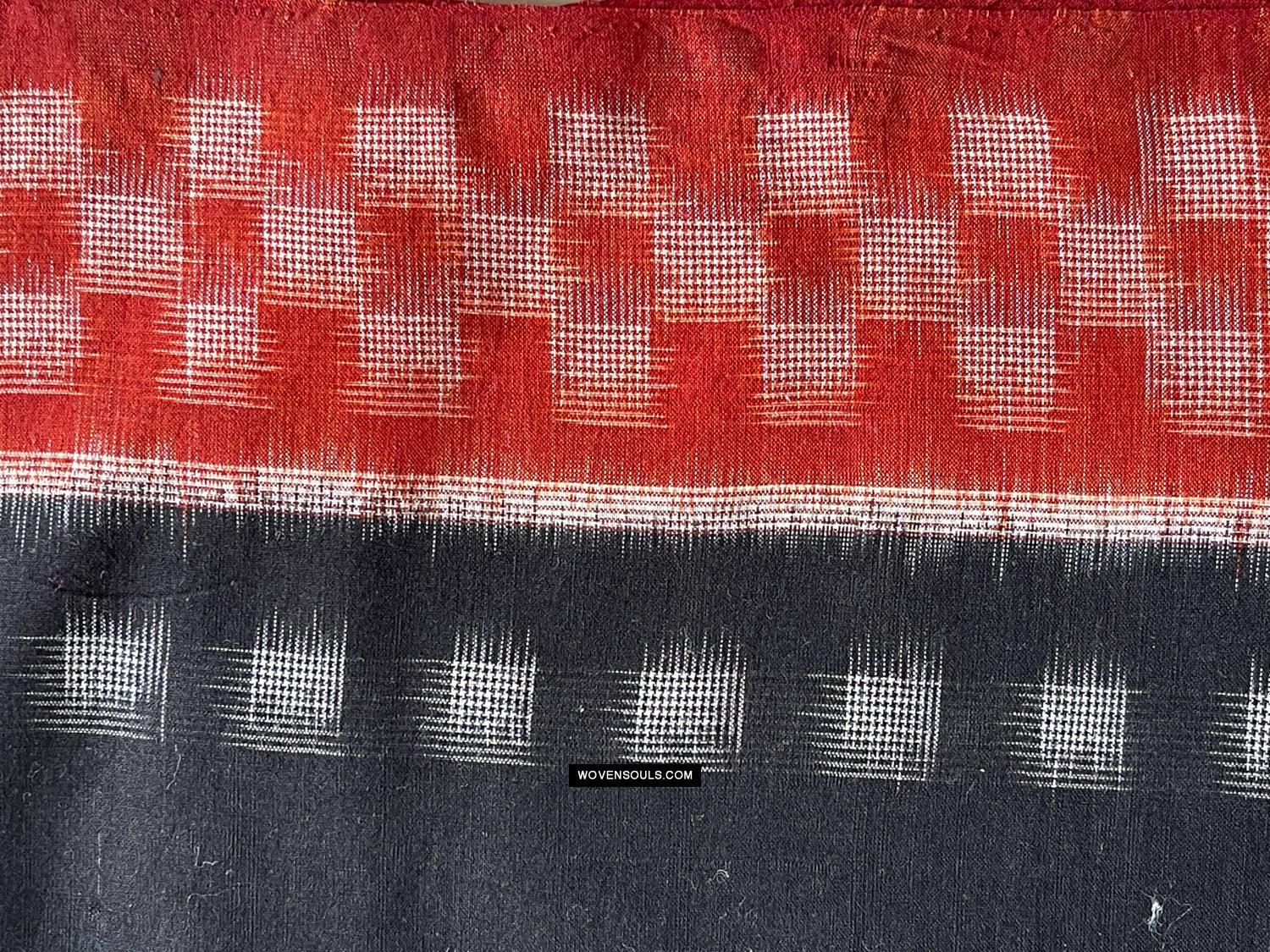 1681 Ikat Cotton Handloom Sari Pochampally-WOVENSOULS Antique Textiles & Art Gallery