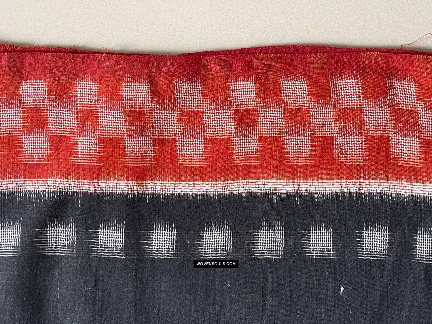 1681 Ikat Cotton Handloom Sari Pochampally-WOVENSOULS Antique Textiles & Art Gallery