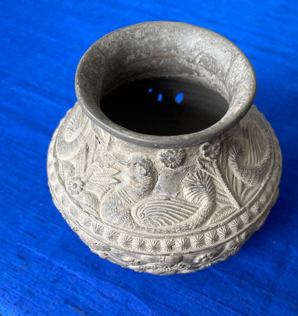 1682 Terracotta Vase w Dancers & Musicians-WOVENSOULS Antique Textiles & Art Gallery