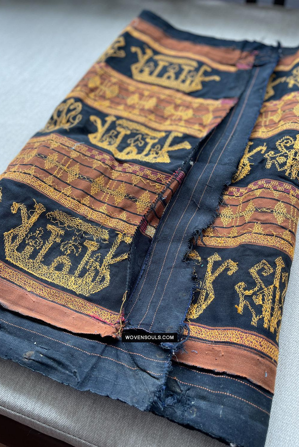 1686 Rare Antique Kain Tapis Tampan Ship Cloth-WOVENSOULS Antique Textiles & Art Gallery