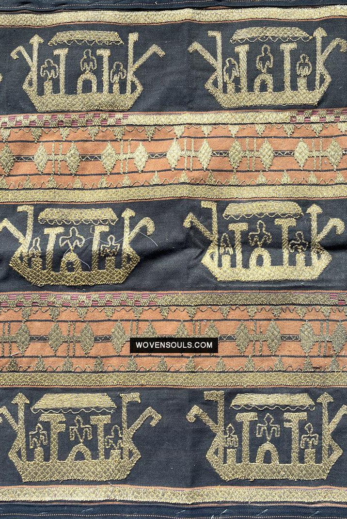 1686 Rare Antique Kain Tapis Tampan Ship Cloth-WOVENSOULS Antique Textiles & Art Gallery