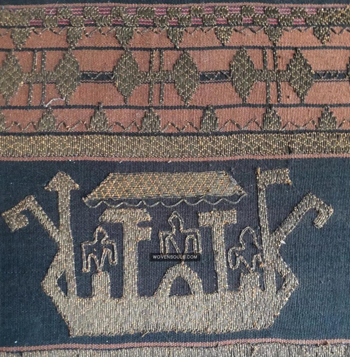 1686 Rare Antique Kain Tapis Tampan Ship Cloth-WOVENSOULS Antique Textiles & Art Gallery