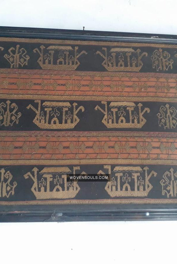1686 Rare Antique Kain Tapis Tampan Ship Cloth-WOVENSOULS Antique Textiles & Art Gallery