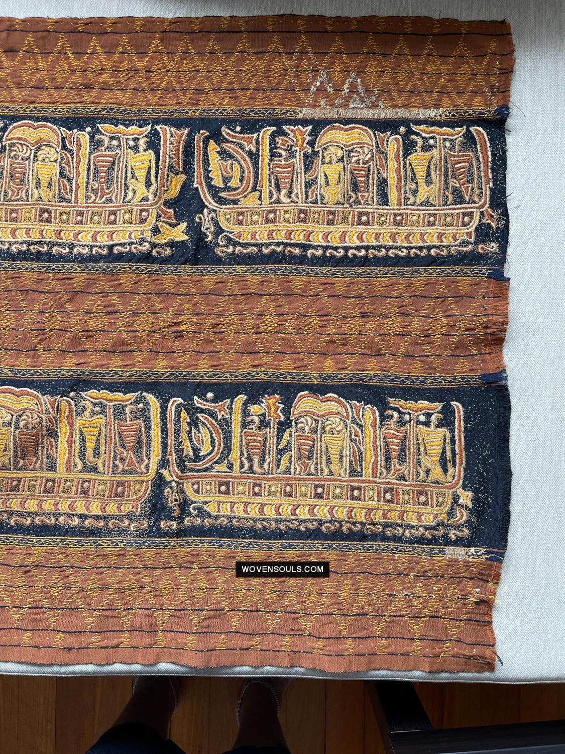 1687 SOLD Antique Tampan Ship Cloth-WOVENSOULS Antique Textiles & Art Gallery