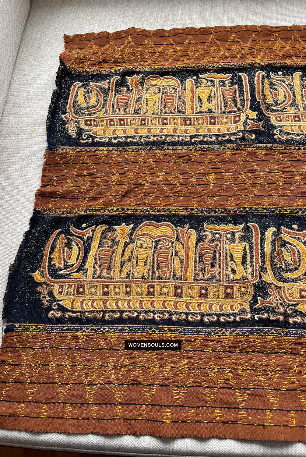 1687 SOLD Antique Tampan Ship Cloth-WOVENSOULS Antique Textiles & Art Gallery
