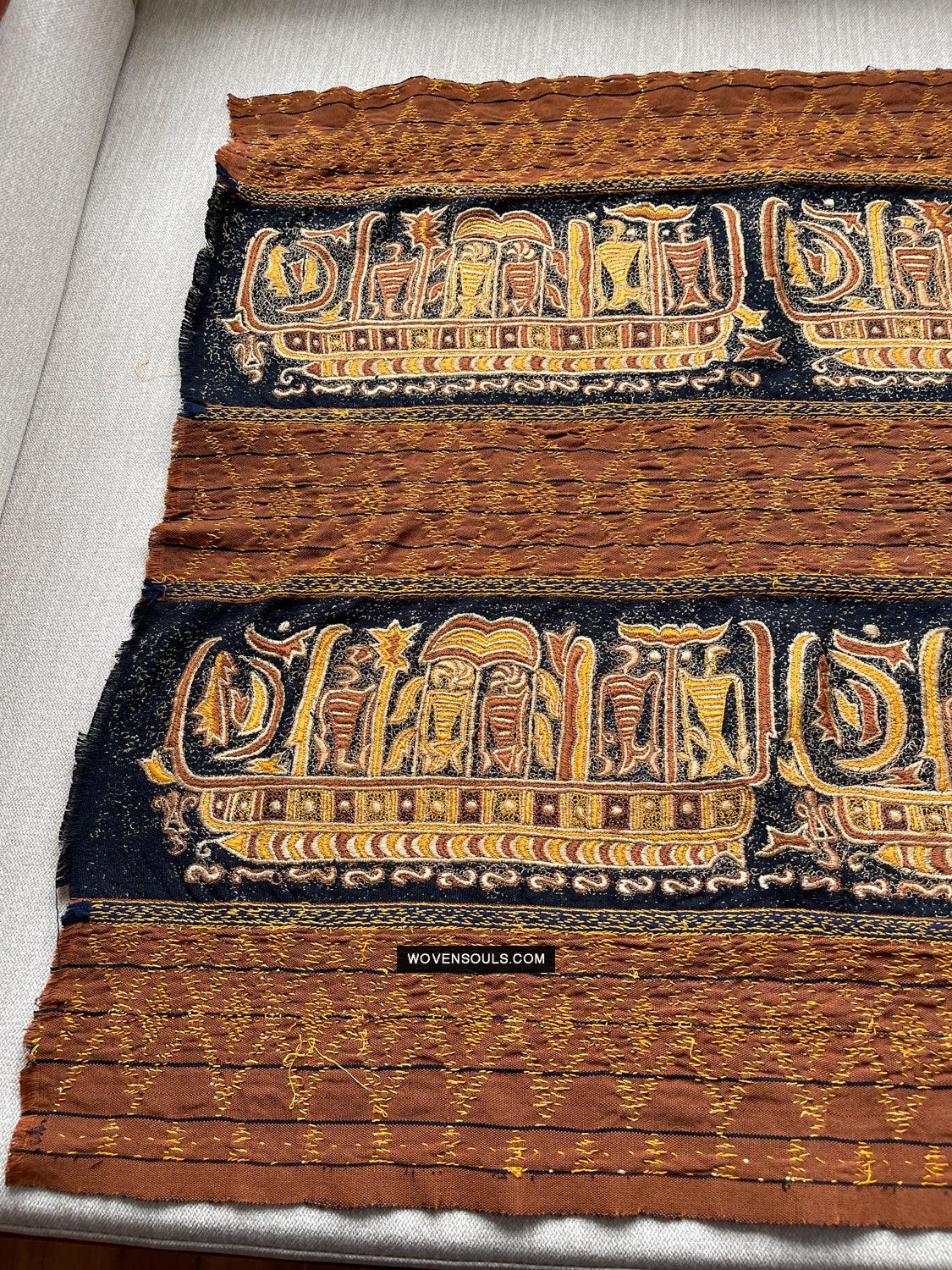 1687 SOLD Antique Tampan Ship Cloth-WOVENSOULS Antique Textiles & Art Gallery