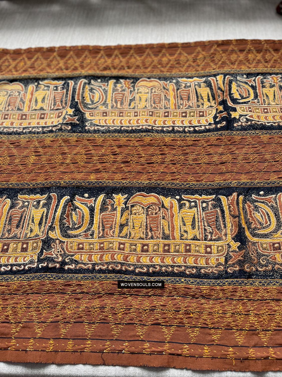1687 SOLD Antique Tampan Ship Cloth-WOVENSOULS Antique Textiles & Art Gallery