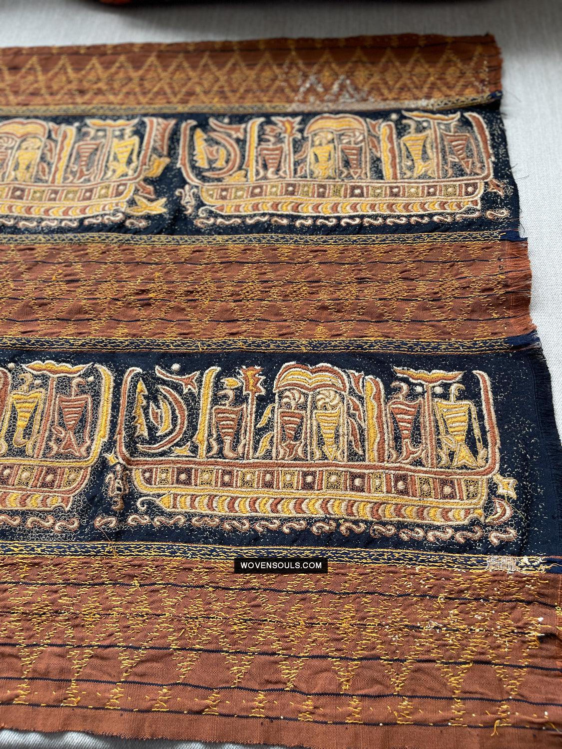 1687 SOLD Antique Tampan Ship Cloth-WOVENSOULS Antique Textiles & Art Gallery