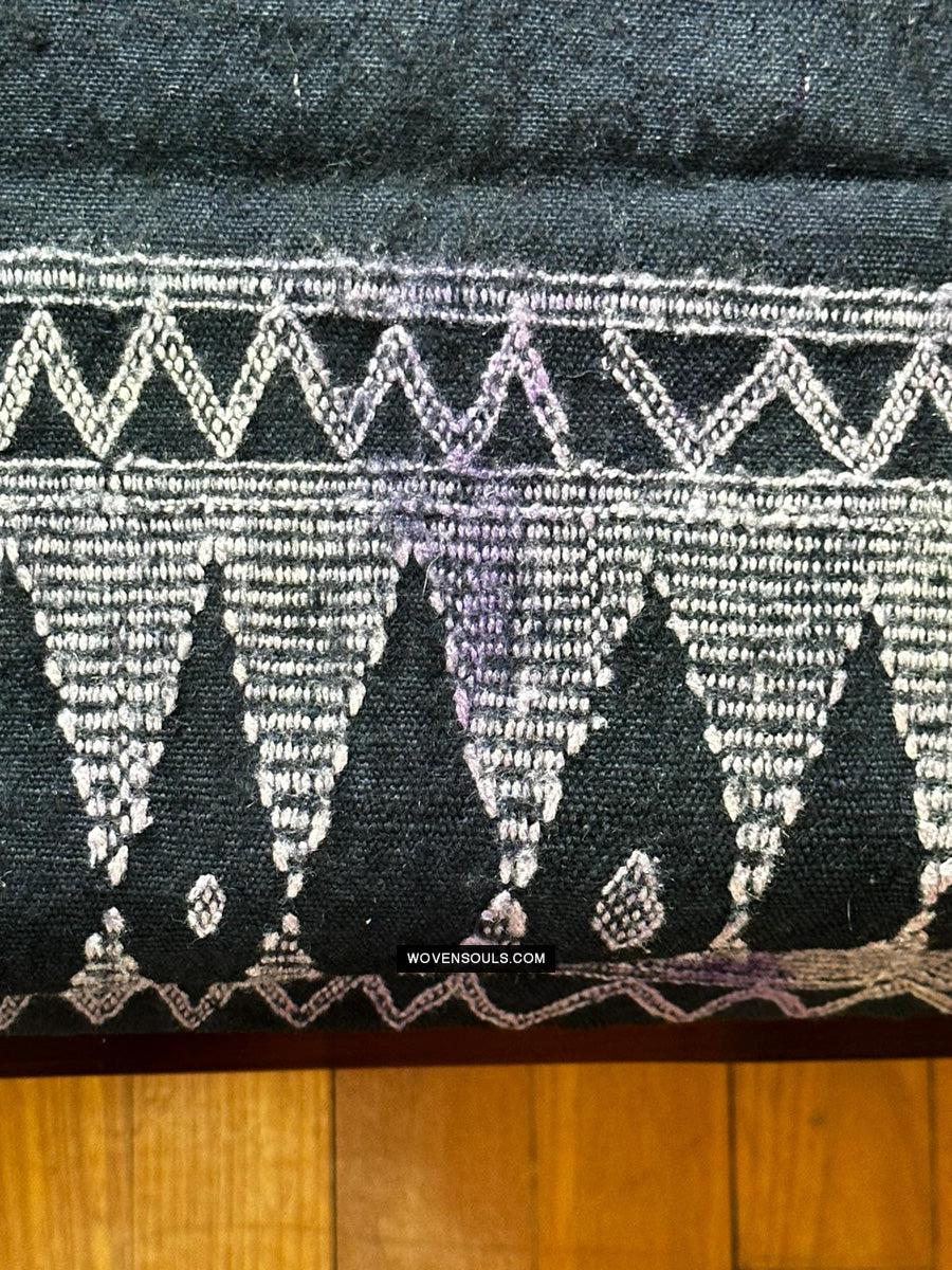 1688 SOLD Antique Mahmoudi Blue Bakhnoug Shawl - Textile Art Masterpiece-WOVENSOULS Antique Textiles & Art Gallery