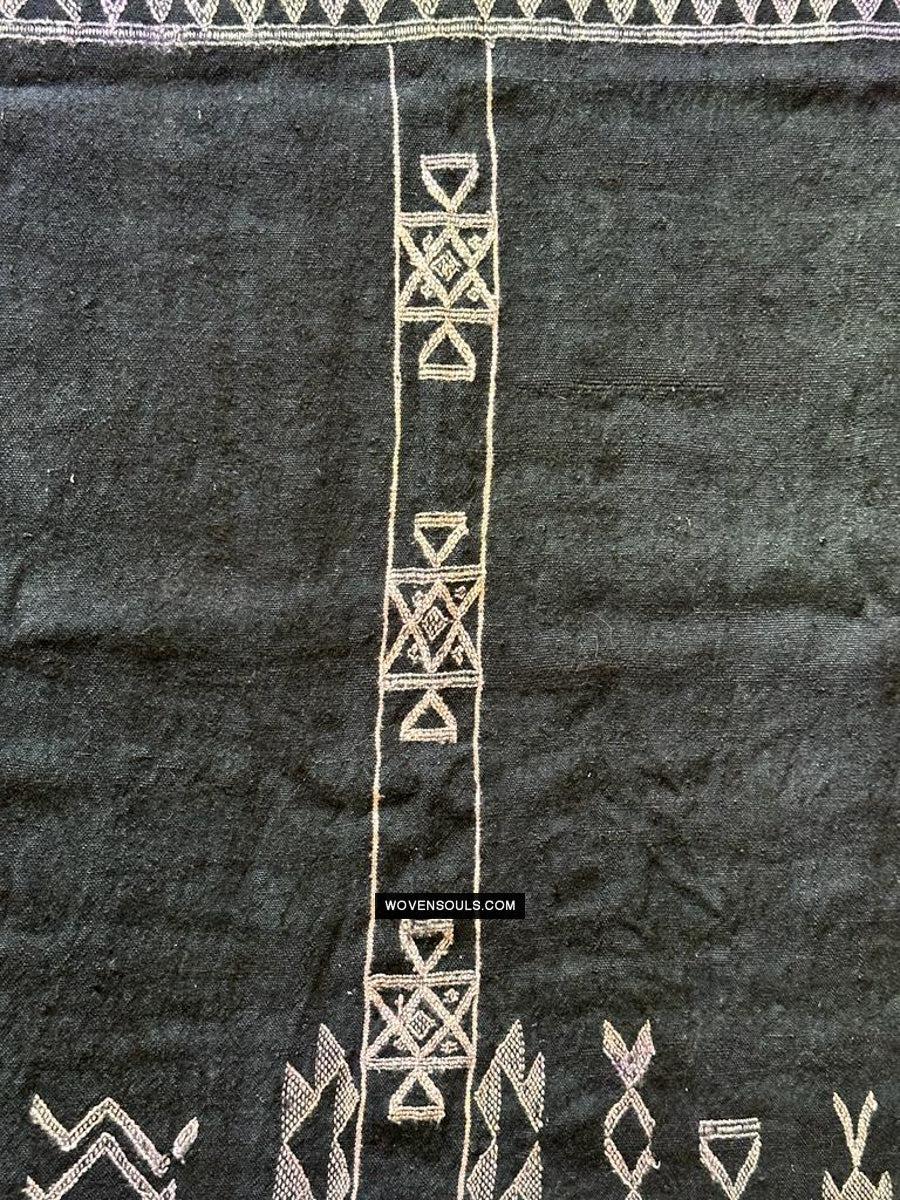 1688 SOLD Antique Mahmoudi Blue Bakhnoug Shawl - Textile Art Masterpiece-WOVENSOULS Antique Textiles & Art Gallery