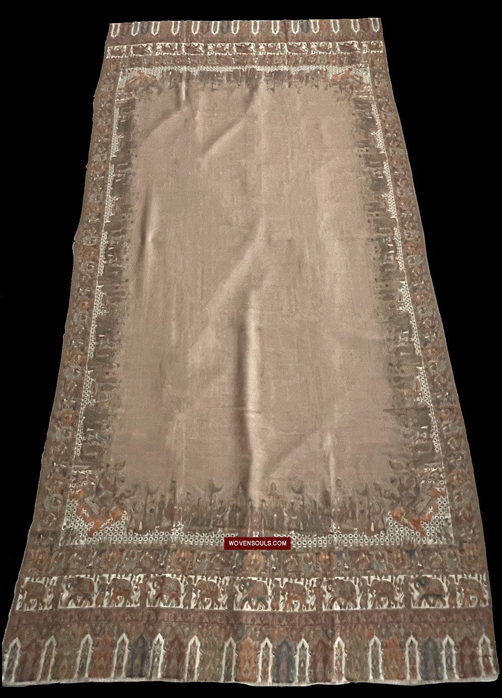 1694 SOLD Figurative Pashmina Shawl from Kashmir-WOVENSOULS Antique Textiles & Art Gallery