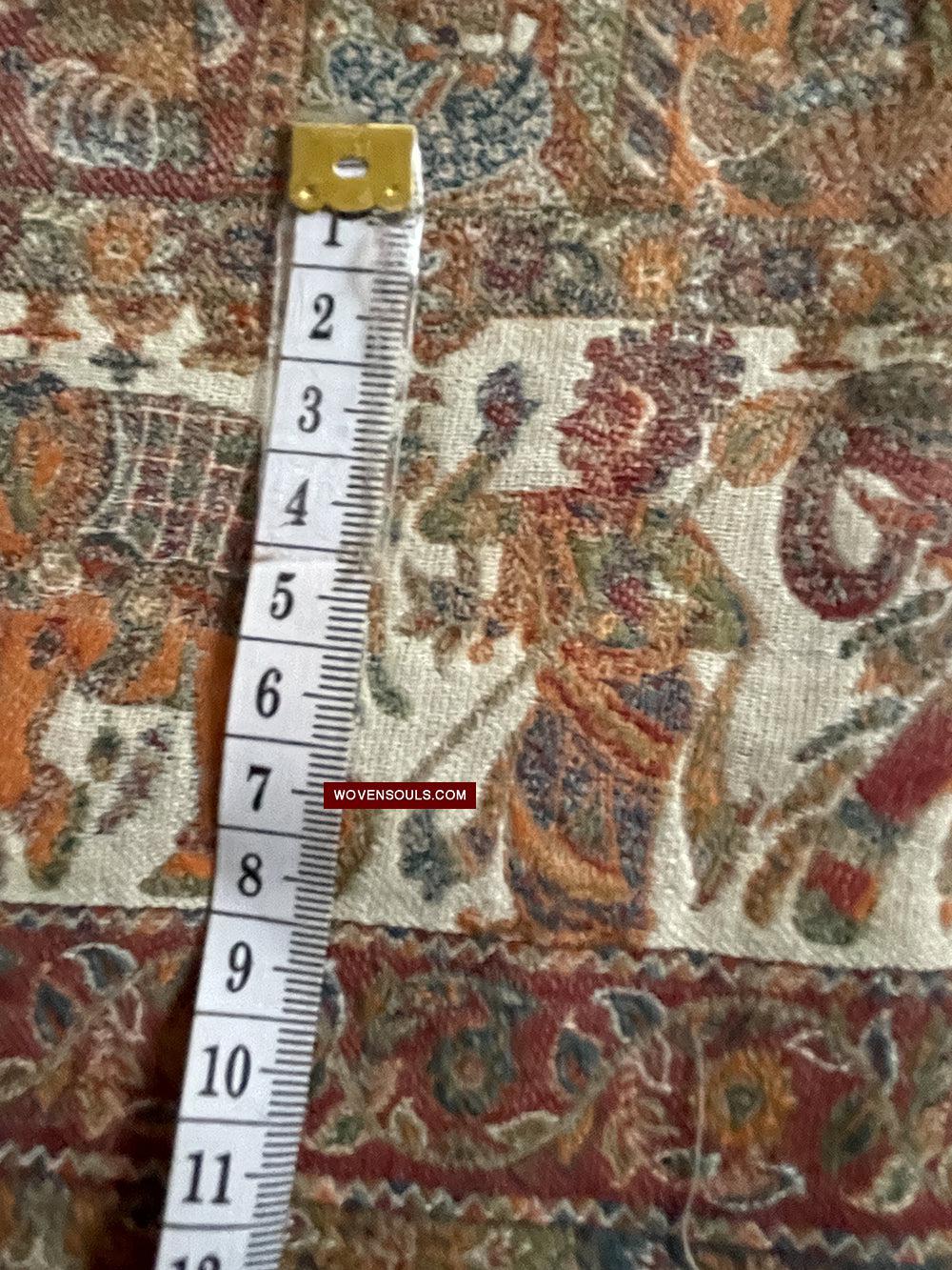 1694 SOLD Figurative Pashmina Shawl from Kashmir-WOVENSOULS Antique Textiles & Art Gallery