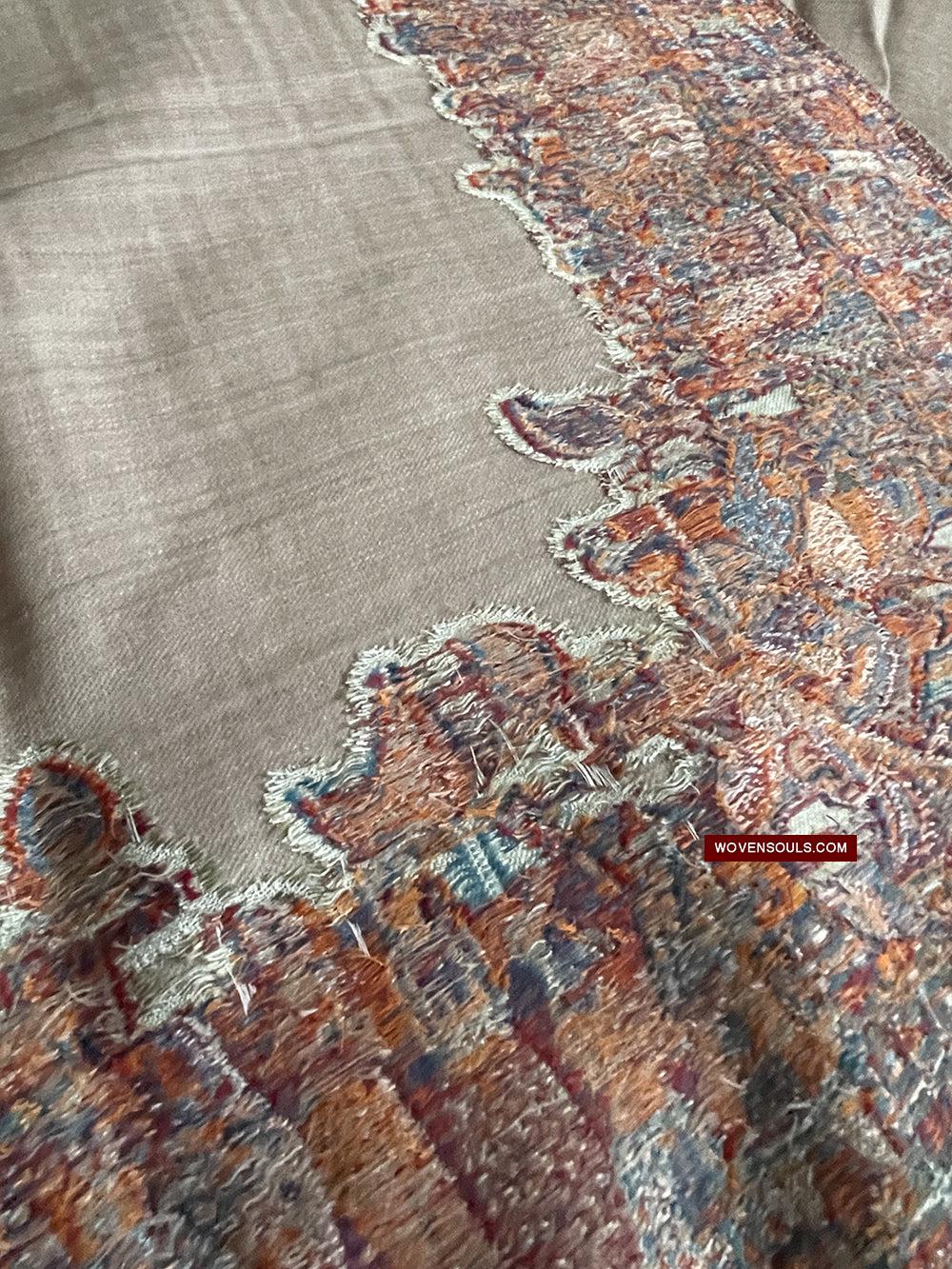 1694 SOLD Figurative Pashmina Shawl from Kashmir-WOVENSOULS Antique Textiles & Art Gallery