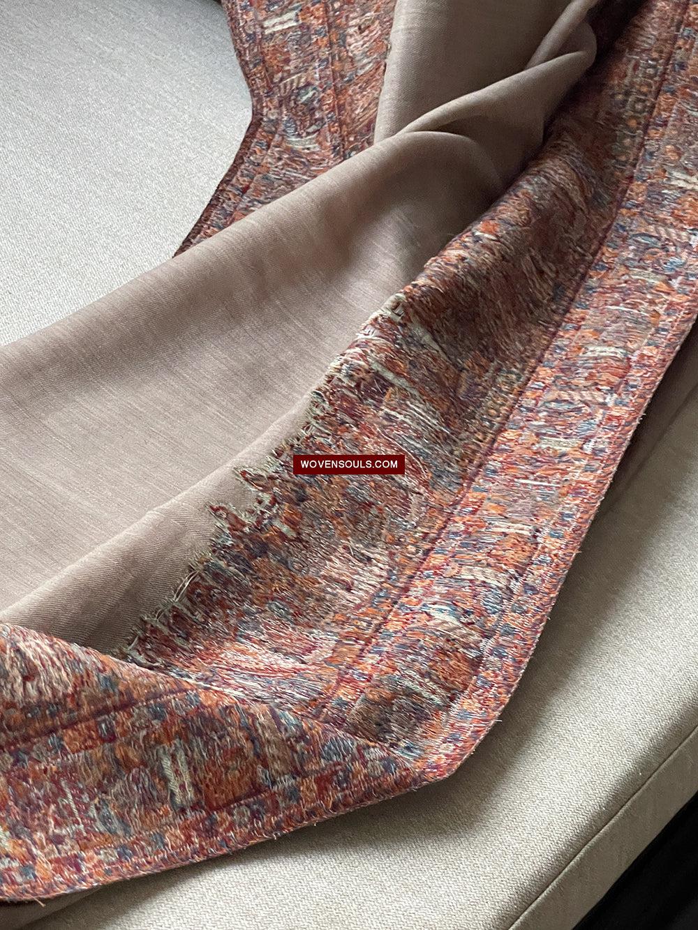 1694 SOLD Figurative Pashmina Shawl from Kashmir-WOVENSOULS Antique Textiles & Art Gallery