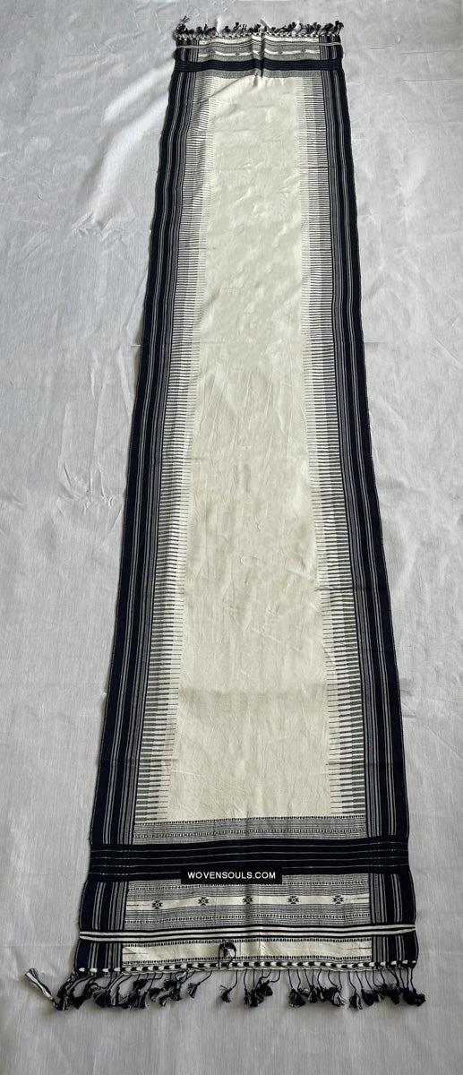 1701 Handwoven Gujarat Cotton Shawl / Stole - Recently Made-WOVENSOULS Antique Textiles & Art Gallery