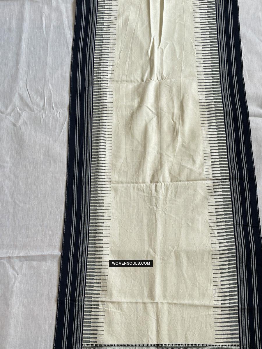 1701 Handwoven Gujarat Cotton Shawl / Stole - Recently Made-WOVENSOULS Antique Textiles & Art Gallery