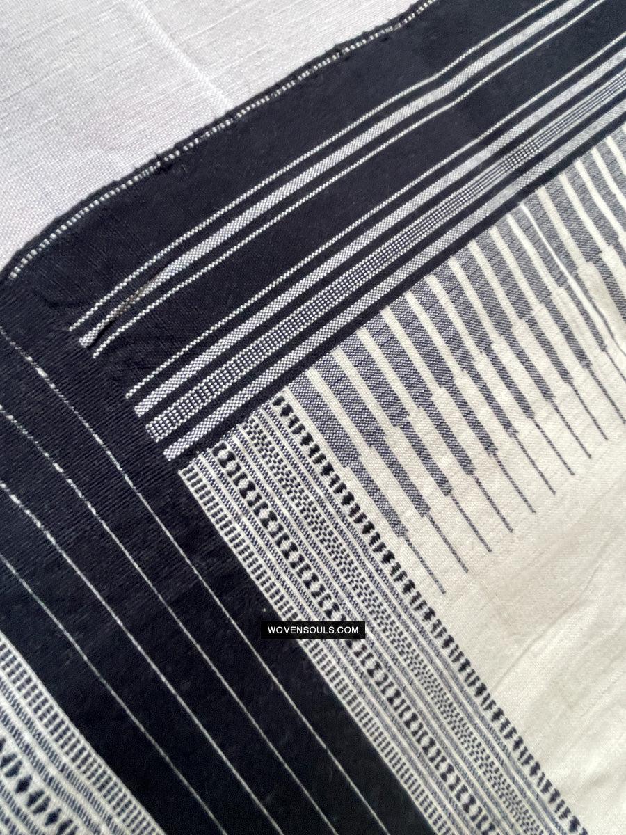 1701 Handwoven Gujarat Cotton Shawl / Stole - Recently Made-WOVENSOULS Antique Textiles & Art Gallery