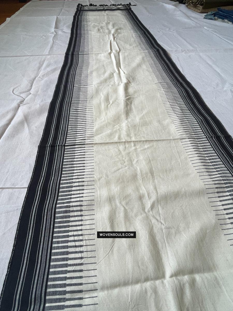 1701 Handwoven Gujarat Cotton Shawl / Stole - Recently Made-WOVENSOULS Antique Textiles & Art Gallery