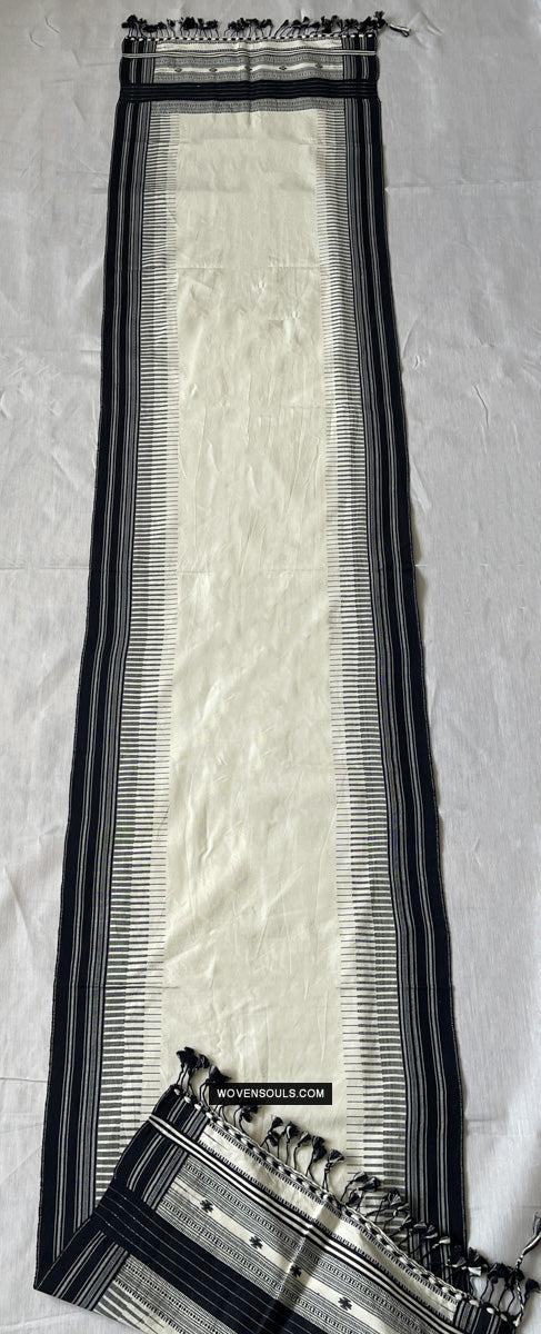 1701 Handwoven Gujarat Cotton Shawl / Stole - Recently Made-WOVENSOULS Antique Textiles & Art Gallery