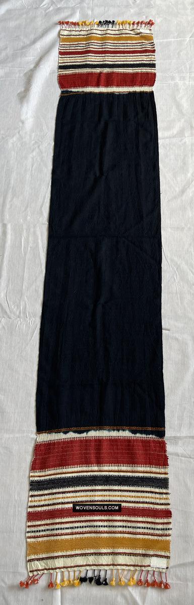 1702 Handwoven Gujarat Wool Scarf / Stole - Recently Made-WOVENSOULS Antique Textiles & Art Gallery