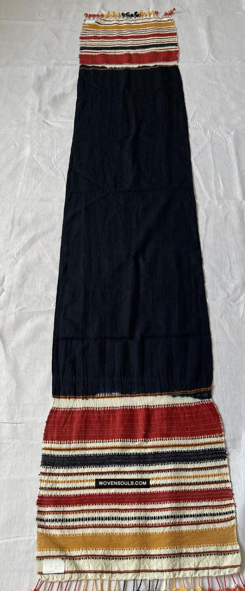 1702 Handwoven Gujarat Wool Scarf / Stole - Recently Made-WOVENSOULS Antique Textiles & Art Gallery