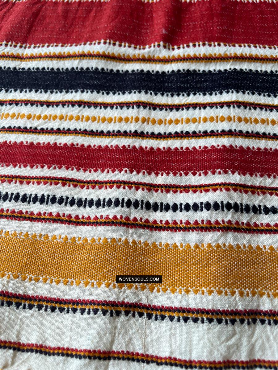 1702 Handwoven Gujarat Wool Scarf / Stole - Recently Made-WOVENSOULS Antique Textiles & Art Gallery